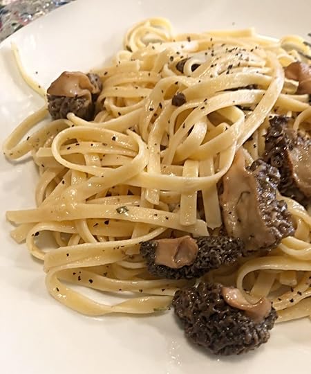 Fettuccine and Morel Mushrooms