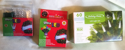 geeky fairy light addiction - photo of three boxes of lights
