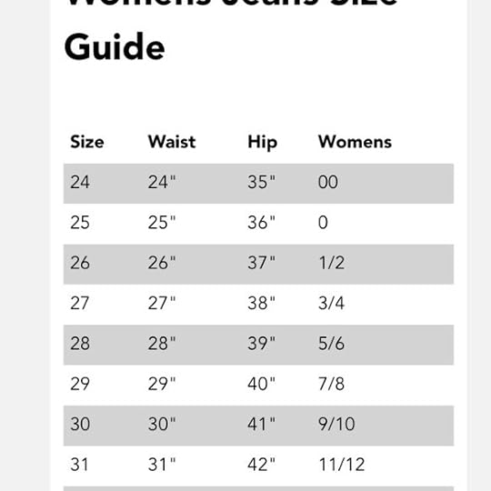 miss me skinny jeans size chart