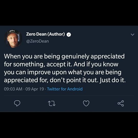 Accepting praise