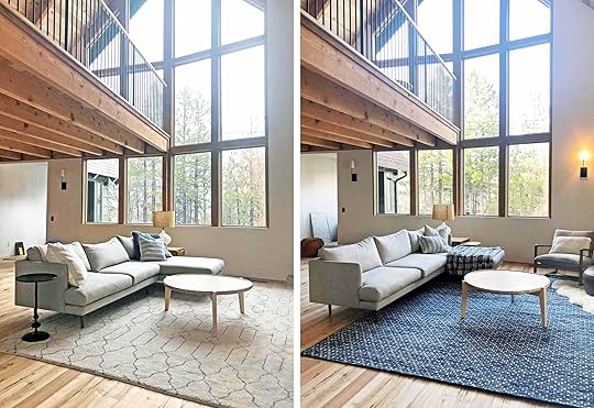 Emily Henderson Mountain House Living Room Rug Side By Side