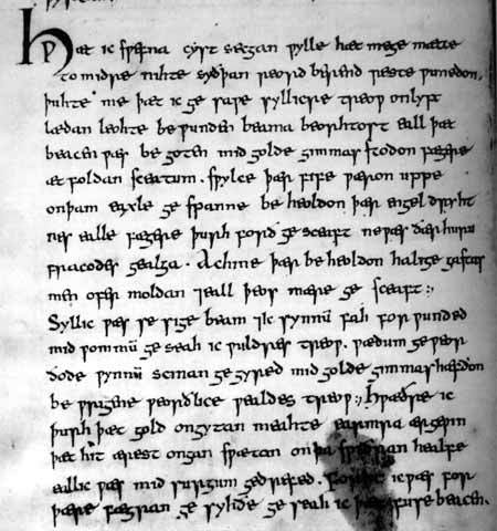 medieval manuscript of Dream of the Rood