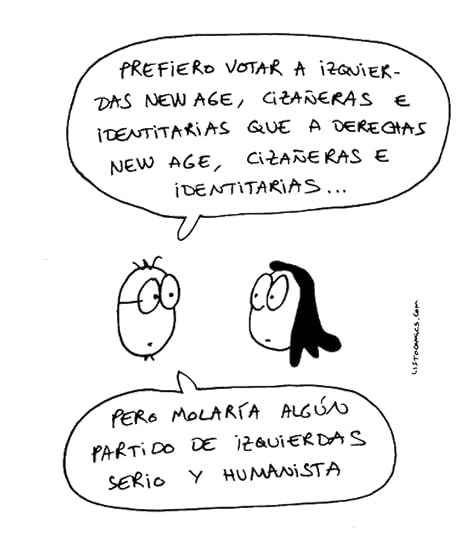 Viñeta de humor gráfico sobre la elección del mal menor.