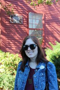 Kate outside Nathaniel Hawthorne's home
