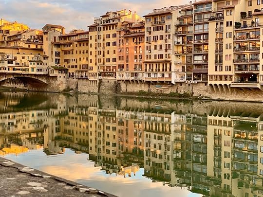 The River Arno evokes the 1966 flood and other threats to Florence's Italian artistic heritage. (Image © by Joyce McGreevy)