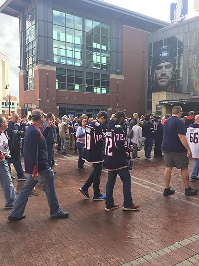 Heading in to the arena