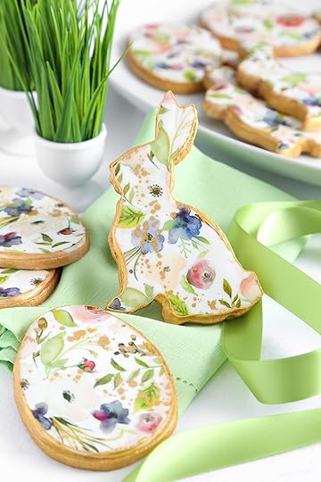 Floral Bunny and Egg Sugar Cookies