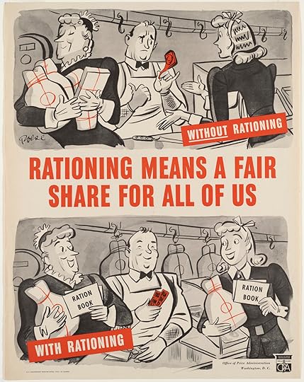US poster about food rationing, WWII