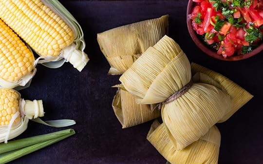 Traditional Chilean humitas made corn like tamales