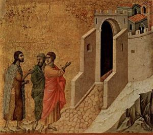 Emmaus, The Road to Emmaus, Jesus Christ, Jesus' Resurrection, Jesus explains the Old Testament, Cleopas, Jesus' disciples after his crucifixion, Easter