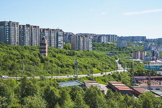 Apartment blocks in Murmansk, Russia