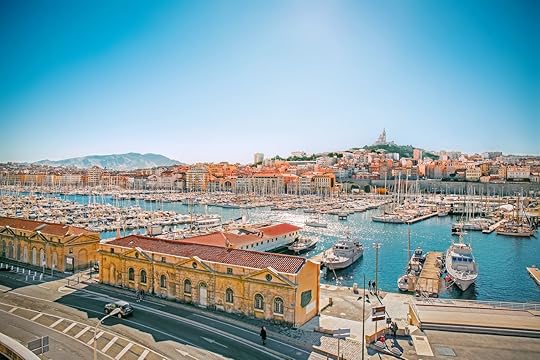 Panoramic cityscape of Vieux Port, Marseille, Provence, France