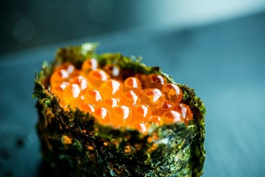 sushi egg salmon wrap japanese food