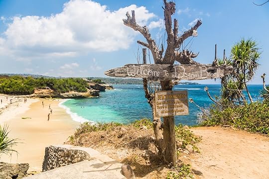 Dream beach in Nusa Lembongan island, Bali island in Indonesia