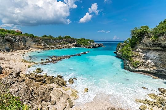 Blue Lagoon in Nusa Ceningan near Bali in Indonesia