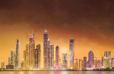 Dubai City Lights at night