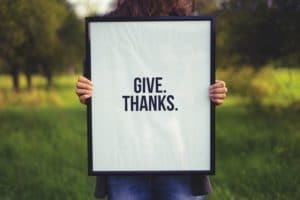 Practice thankfulness
