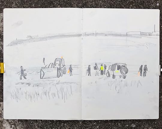Gerry made all of these drawngs in a short space of time, maybe three minutes a sketch. Being a natural history illustrator is not easy!