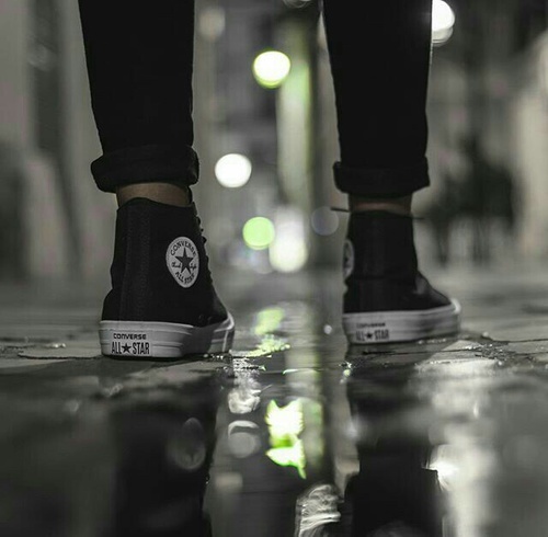 converse, black, and rain image