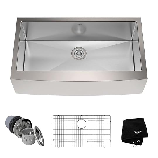 High End Kitchen Sinks Stainless Steel Kraus 36" Stainless Steel Single Bowl Farmhouse Apron Kitchen Sink