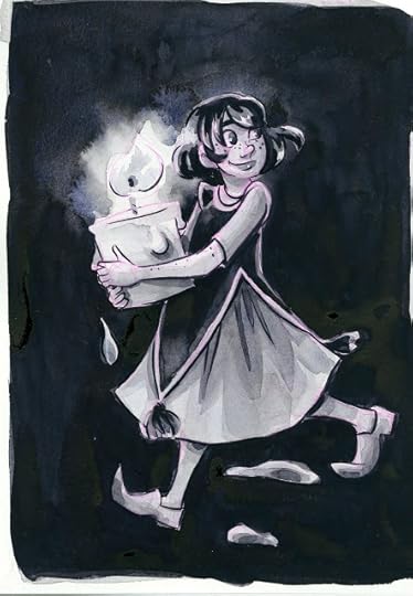 watercolor illustration painted with Boku Undo E-Sumi palette
