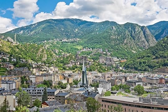 Aerial view of Andorra la Vella, Andorra
