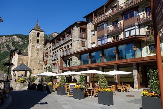 stone houses and church in Ordino, the most northerly parish in the Principality of Andorra