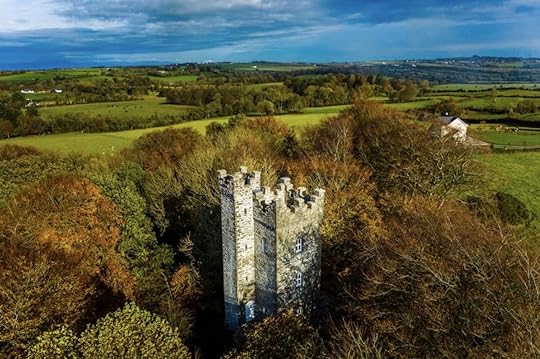 Irish countryside with an old stone structure