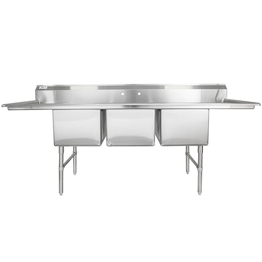 Three Compartment Kitchen Sink 3 Bay Stainless Steel Sink