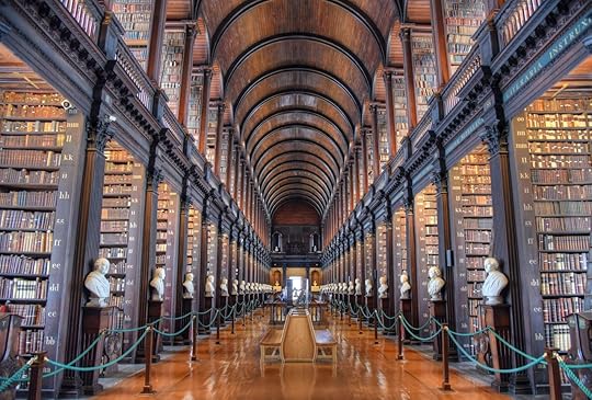 The Long Room in the Old Library at Trinity College Dublin