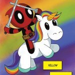 Deadpool Riding A Unicorn - Chibi