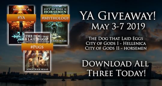 Free on Kindle May 3-7, 2019 - The Dog that Laid Eggs, City of Gods Hellenica and City of Gods Horsemen