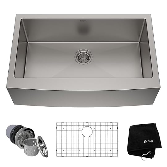 Kraus Standart Pro Farmhouse Apron Front Stainless Steel 33 In Brushed Stainless Steel Undermount Kitchen Sink