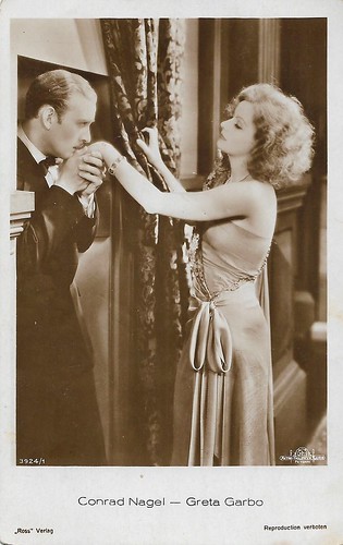Conrad Nagel and Greta Garbo in The Mysterious Lady (1928)