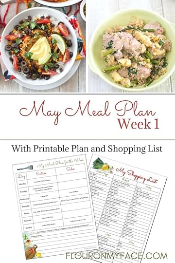 May Weekly Meal Plan 1 preview menu plan and shopping list