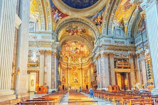 Inside the Church of St. Ignatius of Loyola Chiesa di Sant'Ignazio di Loyola in Rome, Italy