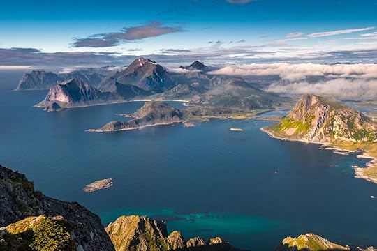 View from Stornappstinden, Lofoten, Norway