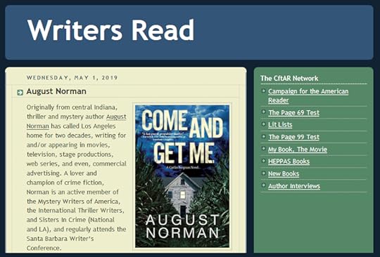 Thriller author August Norman sits down with Marshal Zeringue's Writers Read blog to discuss his latest reads.