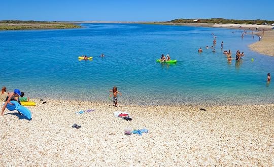 Playa Perdices with kids and families playing
