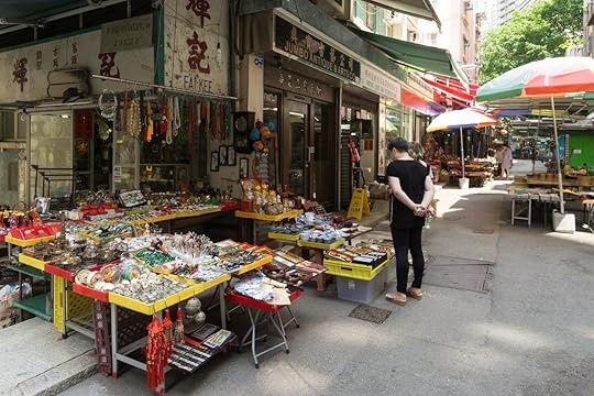 Antiques, memorabilia and other knick knacks stall in the historic Cat Street market in Soho, Hollywood