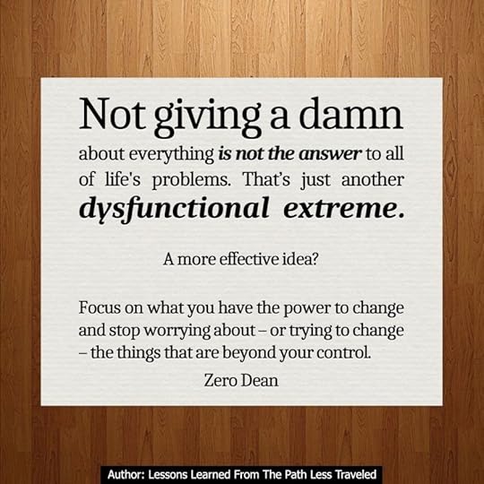 Not giving a damn is not the answer