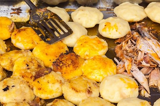 Ecuadorian cakes of cooked potato dough and then fried on the grill