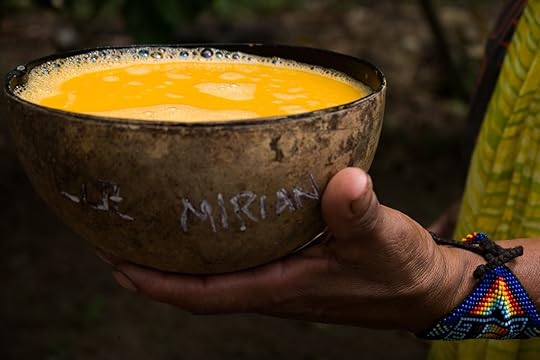 Indigenous traditional beverage called shisha made of an amazon fruit