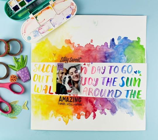 Zinia's Rainbow Handlettering Layout