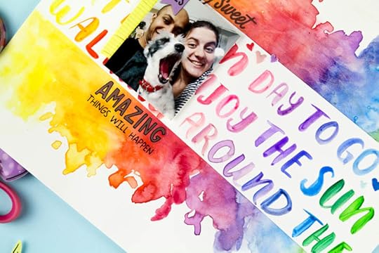 Zinia's Rainbow Handlettering Layout
