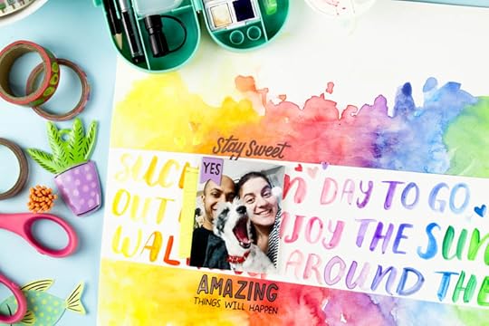 Zinia's Rainbow Handlettering Layout