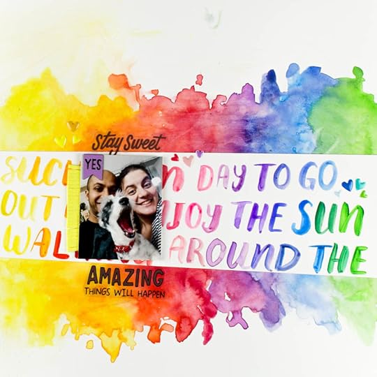 Zinia's Rainbow Handlettering Layout