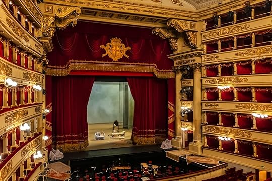 Interior of Main concert hall of Teatro alla Scala, an opera house in Milan