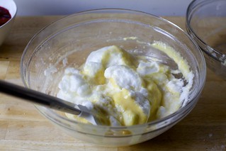 folding whites into batter