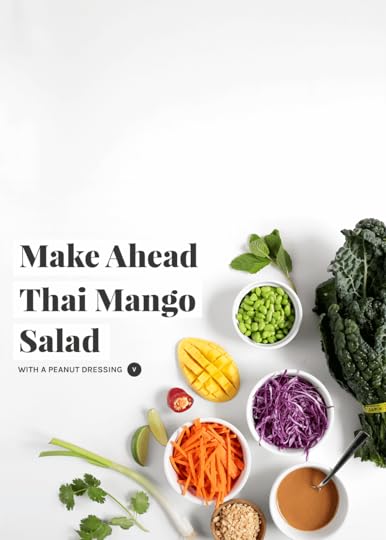 Make Ahead Thai Mango Salad with a peanut dressing from The Faux Martha